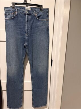 Agolde Men's Straight Jeans Blue Denim
